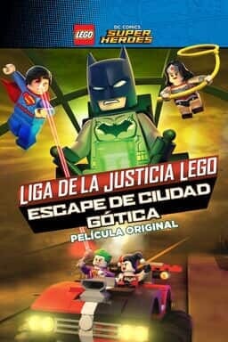 Key Art Liga de la Justicia Lego: Escape de Ciudad Gótica